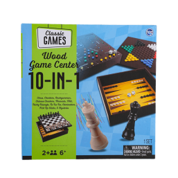 Classic Games - 10 in 1 Solid Wood Game Center